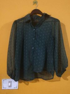 2 Top With 1 Sheer Shirt In One Combo