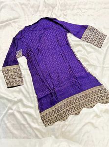 Purple Pure Silk Kurta