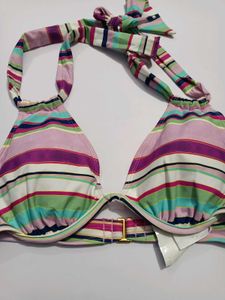 Imported Striped Bikini Top Mint Condition Small
