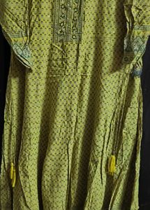 Yellow Printed Kurta