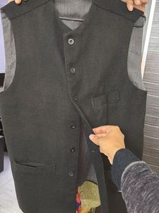 BLACK Khadi NEHRU JACKET