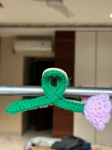 Crochet Flower Hair Clips - Set of 3