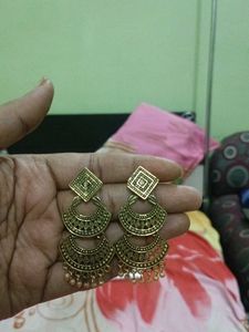 Golden Oxidised Earring Set - 3 Unique Styles