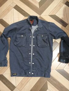 grey denim mens jacket