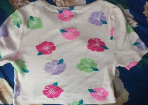Floral Print Crop Top