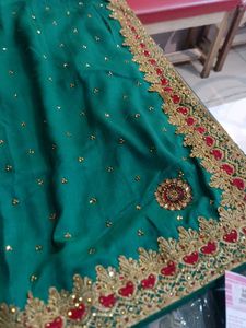 Emerald Green Sari