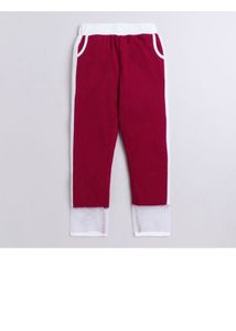 Hopscotch Girl white and red solid top pant set