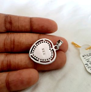 925 Silver Evil Eye Mop Heart Shape Pendant