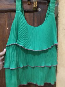 Peacock Green Colour One Strip Stretchable Top