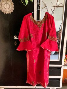 beads work ghrara and kurta set