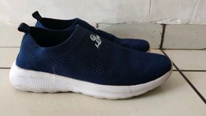 Blue Knit Sneakers