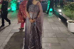 Mauve Purple Shaded Lehenga Sleeves Available