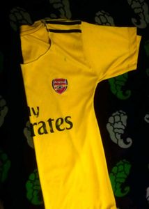 Yellow Arsenal &#34;Fly Emirates&#34; Football Jersey
