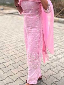 Pink Kurta Set With Pent Plazzo But Without Dupata