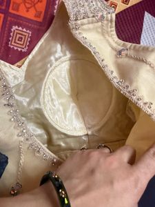 Embellished Beige Blouse partywear
