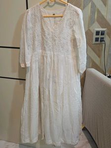 Off White Long Kurta A Line 42 Size