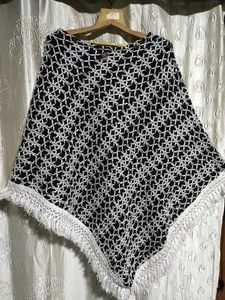 Crochet Poncho with Fringe