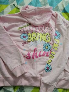 Light Pink Hoddie With Cap