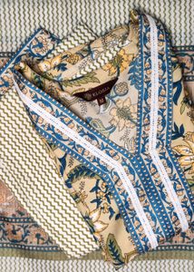 Printed With Lace Work Kurta Set
