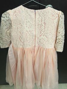 Peach Lace Party Dress