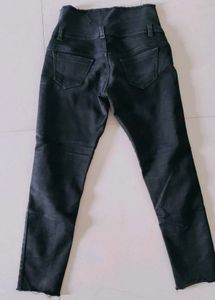 High-Waisted Black Jeans