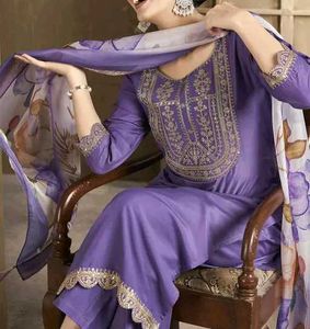 Purple Kurta Set