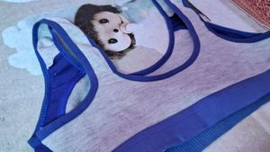 Blue Non Padded Sports Bra