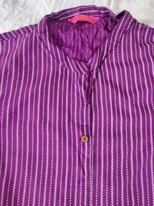 Striped Purple Kurta