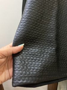 Rio Black Fitted Leather Effect Top