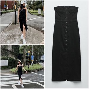 ZARA Denim Bustier Dress