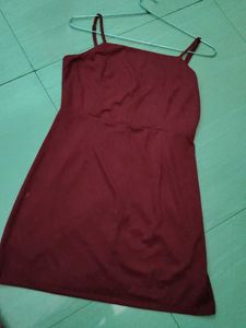 Maroon Mini Dress