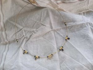 Black Polky Invisible Chain