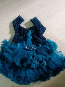 Elegant Blue Girls' Party Dress