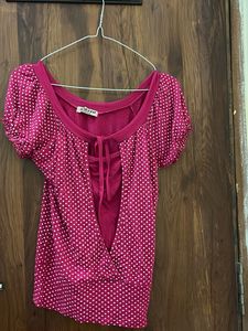 Pink Polka Dot Top