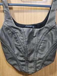 Gray Corset Top