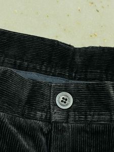 Black corduroy Wide Leg Pants