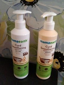 Mamaearth Curd Smoothening Shampoo And Conditioner