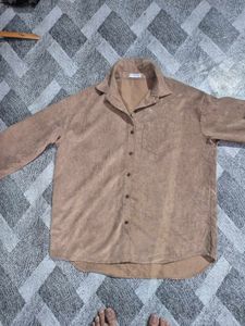 Made in Korea Corduroy Brown Shirt