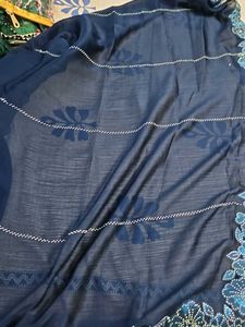 Elegant Navy Blue Saree