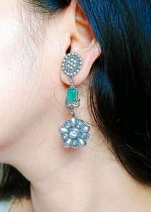 Silver Replica Stone Earrings