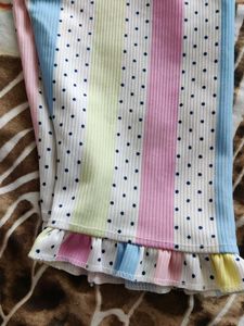 Striped Polka Dot Cord Set For Baby Girl
