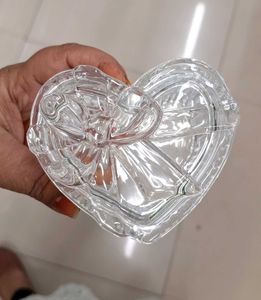 2pc Glass Jar Heart Shape Mini