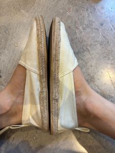 H&amp;M Beige Canvas Espadrilles