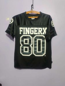 Fingerhawk black and white Fingercrox jersey