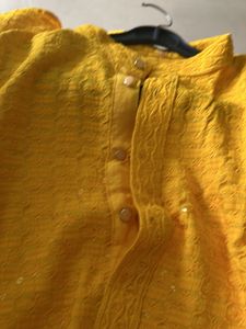 Fixed price Men’s ethnic yellow Kurta