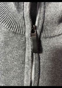 BOSS Grey Half Zip Sweater