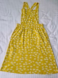 Floral Print Yellow Jumper Dress 11-12y