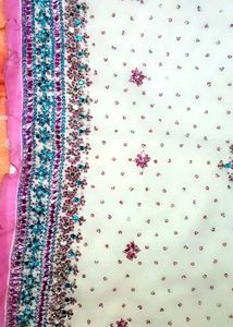 Embroidered White Top ( Lehga Choli)