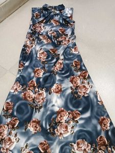 Grey Flower Midi