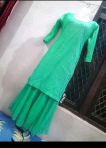 Green Kurta Plazo  Set